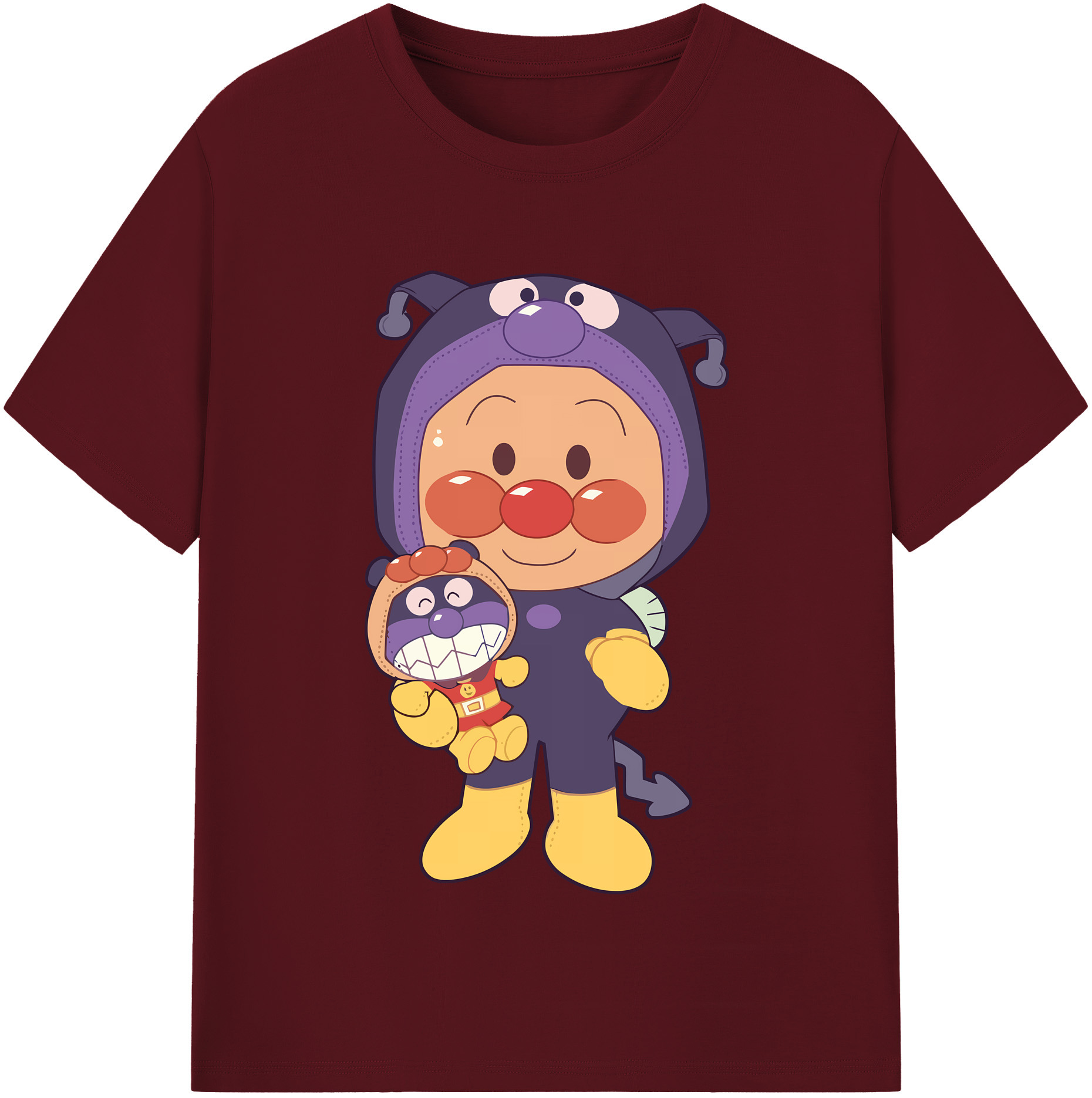 （画像用） アンパンマン Anpanman 綿100％半袖Tシャツ（フロントプリント）